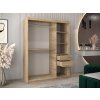 TOKYO ruhásszekrény 150 - sonoma tölgy / fehér
