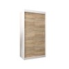 ALYXIA ruhásszekrény 100/120 - fehér/sonoma tölgy