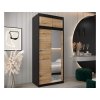 ALYXIA II ruhásszekrény 100/120 - fekete / artisan tölgy