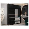 ALYXIA II gardróbszekrény tükörrel 180/200 - fekete