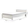 MARIKA tömör fa ágy 120x200 - fehér
