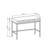 Nova T104 fésülködőasztal - méret