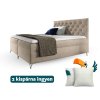 GULIETTE ágyneműtartós kárpitozott boxspring ágy matracokkal