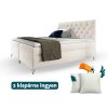 GULIETTE ágyneműtartós kárpitozott boxspring ágy matracokkal
