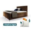GULIETTE ágyneműtartós kárpitozott boxspring ágy matracokkal