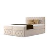 PAROS Lux kárpitozott boxspring ágy fedőmatraccal - bézs Kronos