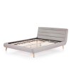 ELANDA kárpitozott franciaágy - szürke