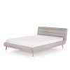 ELANDA kárpitozott franciaágy - szürke