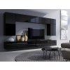 CALABRINI II nappali fal / szekrénysor - fekete