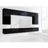 CALABRINI II nappali fal / szekrénysor - fekete