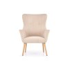 COTTO bézs füles fotel - díszgombokkal