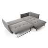 GLAM ágyazható sarokkanapé szürke színben