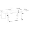 FLORIAN fehér bővíthető étkezőasztal méretei
