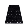 Fekete-fehér pöttyös FEBIE shaggy szőnyeg