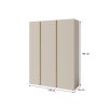 LUCA S1 háromajtós bézs gardróbszekrény méretei