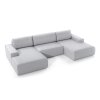 FIORD ágyazható U alakú szürke sarok ülőgarnitúra
