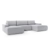 FIORD ágyazható U szürke sarok ülőgarnitúra