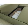PATRIK olivazöld ágyazható sarokkanapé ágyneműtartóval