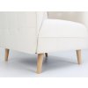 CASTELLO krémszínű fotel tömör fa lábakkal