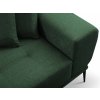RAPALLO L alakú zöld kanapé állítható fejtámlával