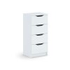 KELLY fehér négyfiókos komód