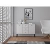 Linea 2D3S fehér komód fekete lábakkal