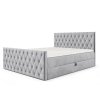MONTANA krémszínű boxspring ágy magas steppelt háttámlával