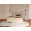 Krémszínű Lucerna kárpitozott ágyneműtartós ágy 120x200