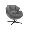 BETTA szürke forgófotel fekete lábakkal