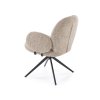 Bézs K568 forgófotel fekete lábakkal