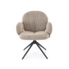 Bézs K568 fotel fekete fém lábakkal