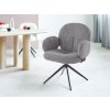 K568 szürke forgófotel fekete lábakkal