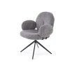 K568 szürke forgófotel fekete lábakkal