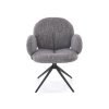 K568 szürke forgófotel fekete lábakkal