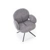 K568 szürke forgófotel fekete lábakkal