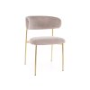 ELTON bézs étkezőszék arany színű fém lábakkal