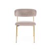 ELTON bézs elegáns étkezőszék arany színű fém lábakkal