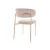 ELTON bézs étkezőszék arany színű fém lábakkal