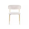 ELTON krémszínű étkezőszék arany színű fém lábakkal