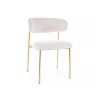 ELTON krémszínű étkezőszék arany színű lábakkal