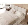 DELICATO fehér kárpitozott franciaágy 140x200 magas háttámlával