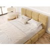 DELICATO sárga kárpitozott franciaágy 180x200 ágyneműtartóval