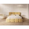 DELICATO sárga kárpitozott franciaágy 180x200