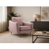 CORI rózsaszín kárpitozott fotel gyönyörű steppeléssel