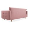 GODIVO rózsaszín kanapé fa lábakkal