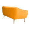 DEANA III narancssárga kárpitozott kanapé tömör fa lábakkal