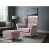 LOFT rózsaszín kárpitozott zsámoly