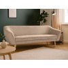 DORY világosbarna kordbársony kanapé tömör fa lábakkal