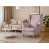 DORY rózsaszín elegáns füles fotel
