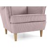 DORY rózsaszín kordbársony füles fotel
